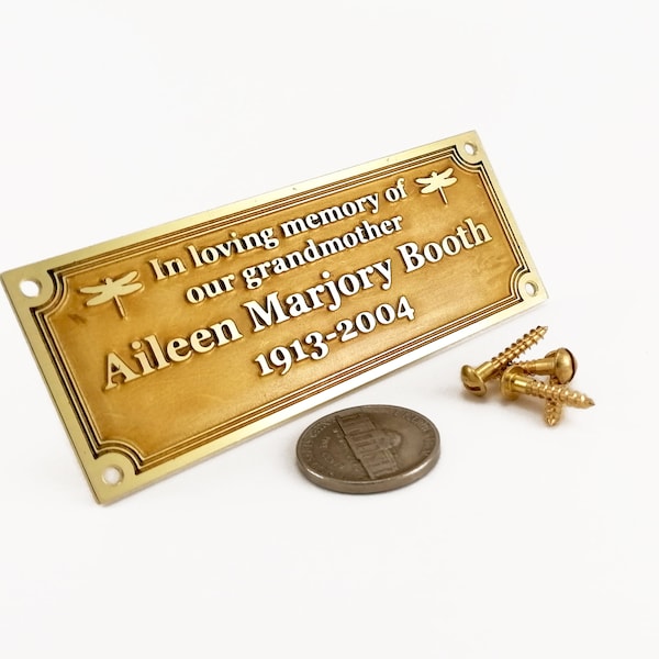 Brass Plaque Etsy