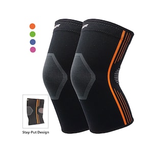 Compression Knee Sleeve for Running Premium Knee Brace for Basketball  Crossfit Squats Weightlifting Arthritis Knee Pain Stay-put Breathable 