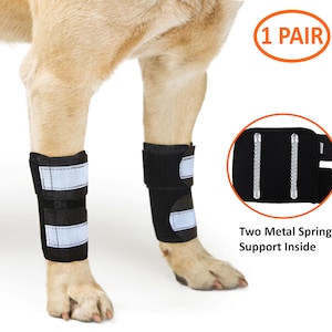 NeoAlly Pair of Dog Canine Front Leg Compression Brace with Metal Strips Support
