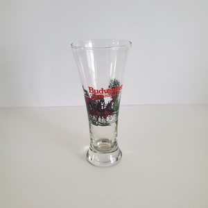 1991 Budweiser Clydesdales Pilsner 10 oz Clear Glass