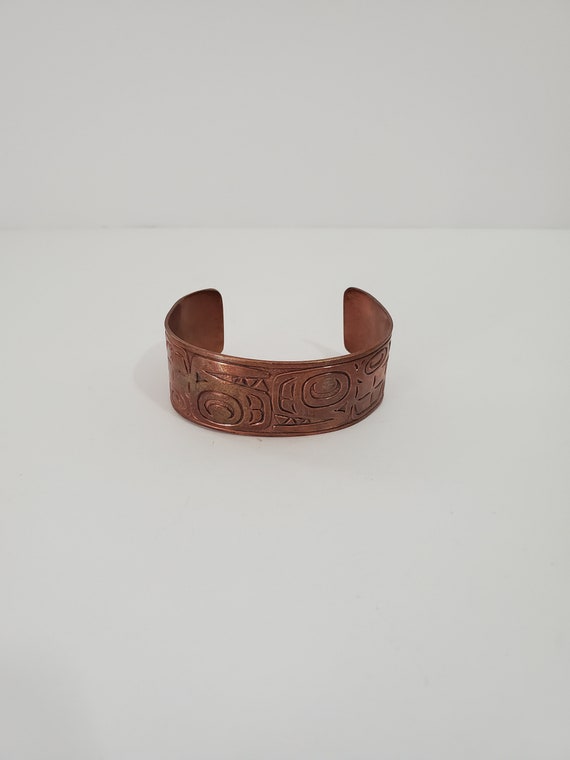 Southwest Bell Copper Fish and Owl Design Cuff Bra