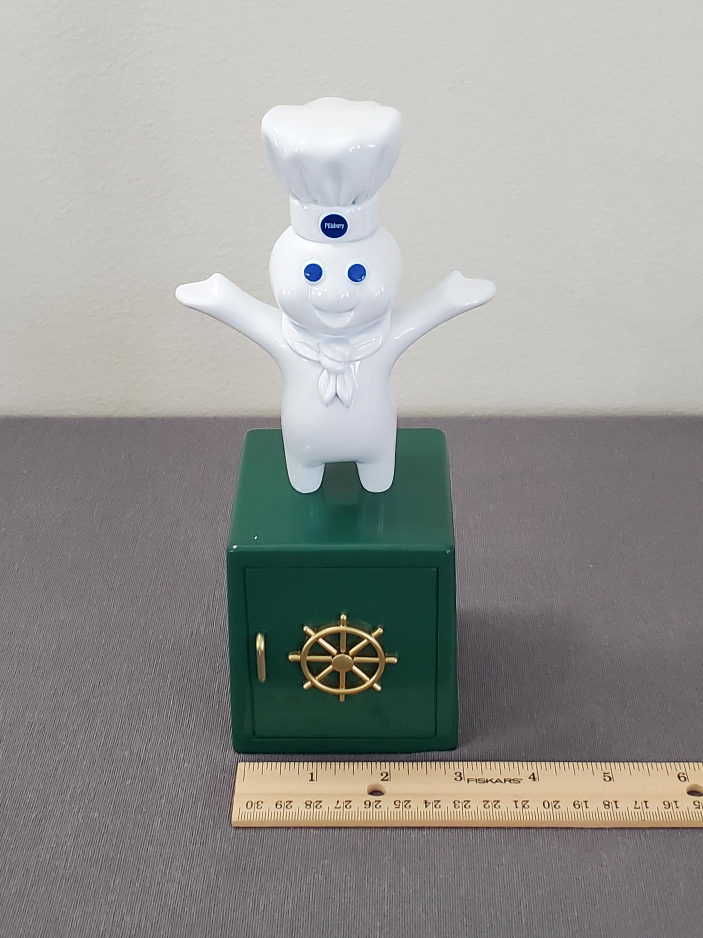 1999 Pilsbury Doughboy on Vault Giggle Metal Coin Bank Working - Etsy