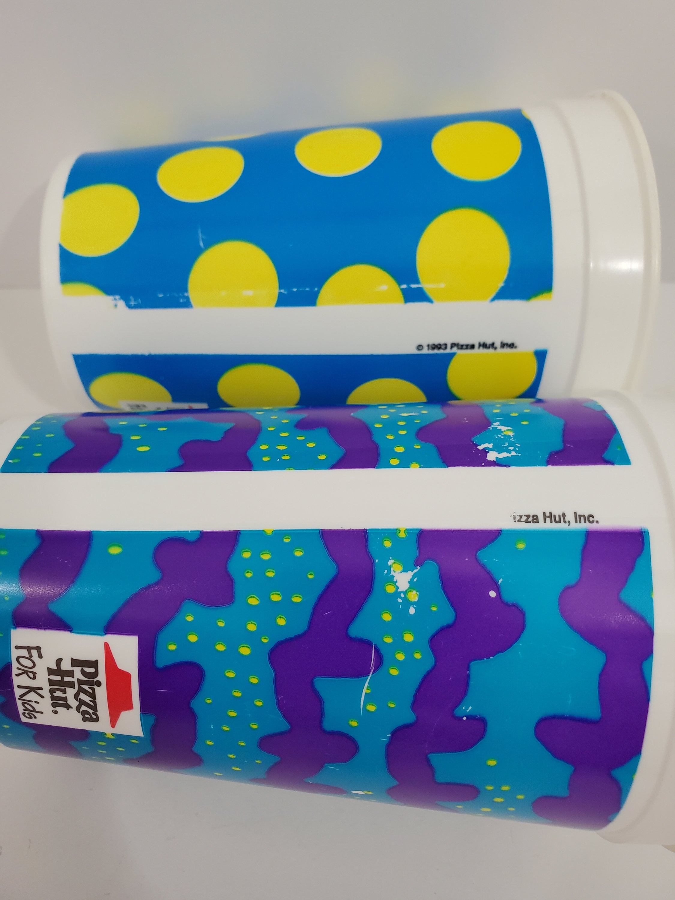 1993 Pizza Hut Kids Colorful Plastic Promo Cups Collection of 5 - Etsy