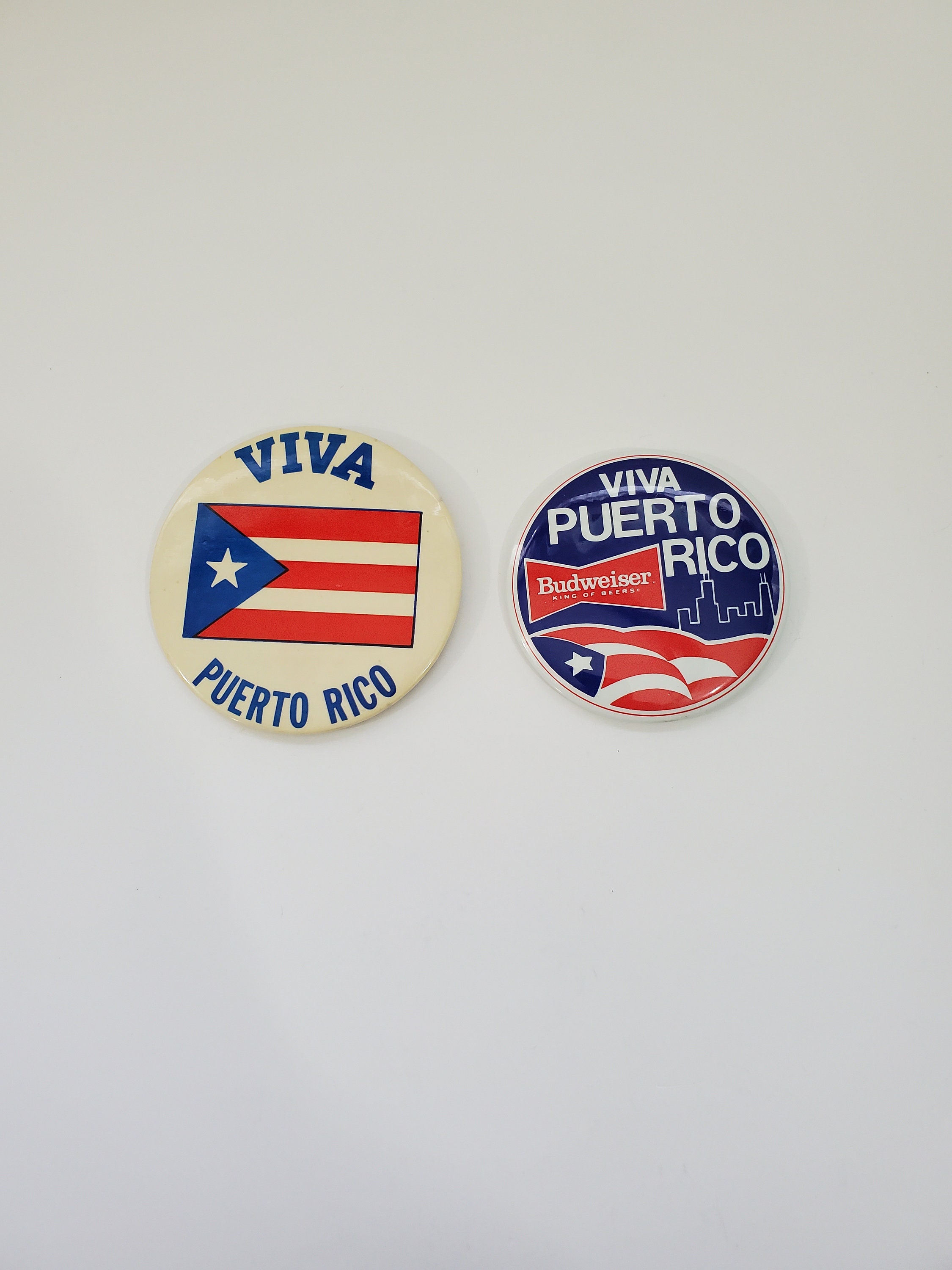 Two Large Viva Puerto Rico Button Pins Etsy Italia