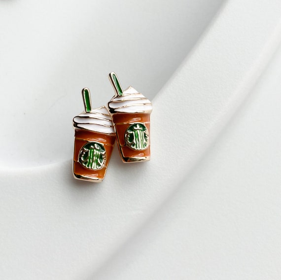 Green Frappe Coffee Earrings Green Frappe Coffee Earrings