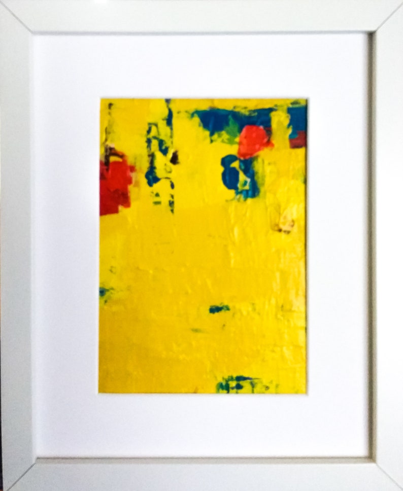 Free shipping Good for small spaces Sculptured artwork. Abstract expressionism Original painting Fine art mixed media 8 X 10
