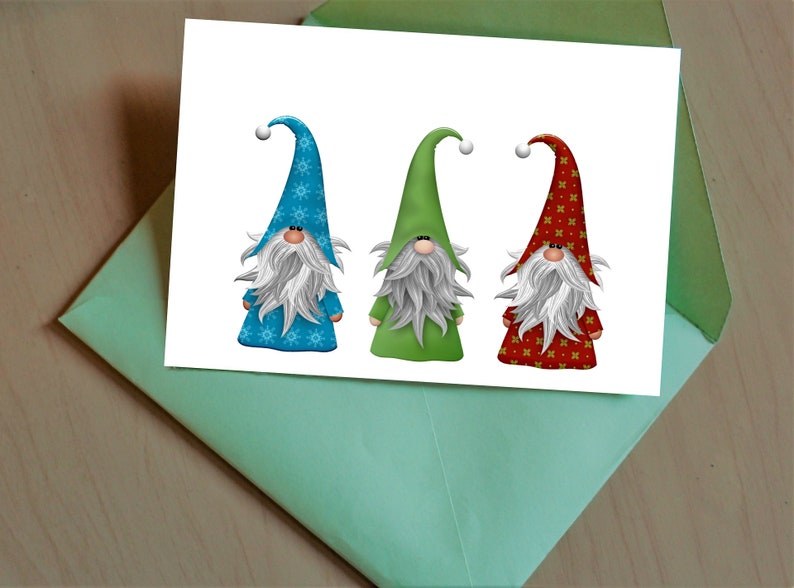 Download Christmas Gnomes Clip Art Trio Sublimation Christmas | Etsy