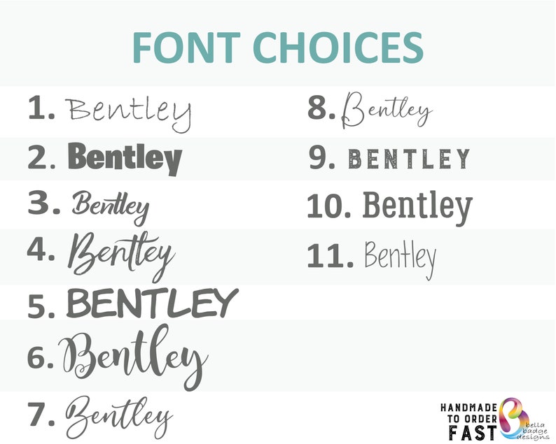 font choices