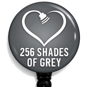 Ultrasound Tech Badge Reel, Sonography Badge Reel, 256 Shades of Grey, Funny Sonographer Gift, Ultrasound Student Gift, OBGYN ID Holder