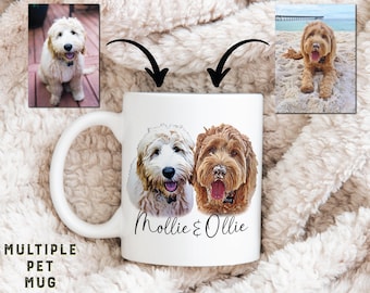 Custom Dog Mug, Custom Pet Mug, Personalized Dog Mug, Pet Portrait Coffee Mug, Custom Photo Mug, Dog Mom Gift
