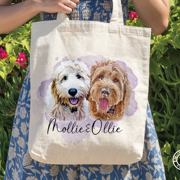 Custom Pet Tote Bag - Custom Dog Tote Bag - Tote Bag for Dog - Tote Bag for Cat - Personalized Dog Tote - Custom Dog Lover Gift