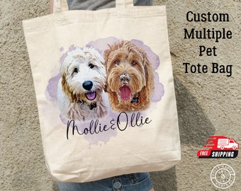 Custom Pet Tote Bag - Custom Dog Tote Bag - Tote Bag for Dog - Tote Bag for Cat - Personalized Dog Tote - Custom Dog Lover Gift