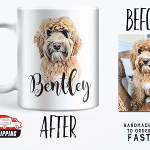 Custom Dog Mug, Dog Picture Mug, Dog Coffee Mug Personalized, Dog Face Mug, Custom Pet Lover Mug, Dog Photo Mug, Dog Mom Dad Gift