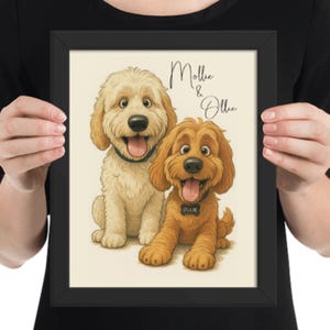 Custom Pet Portrait - Dog Caricature Art - Personalized Digital Illustration - Funny Cartoon Style - Unique Gift for Pet Lovers