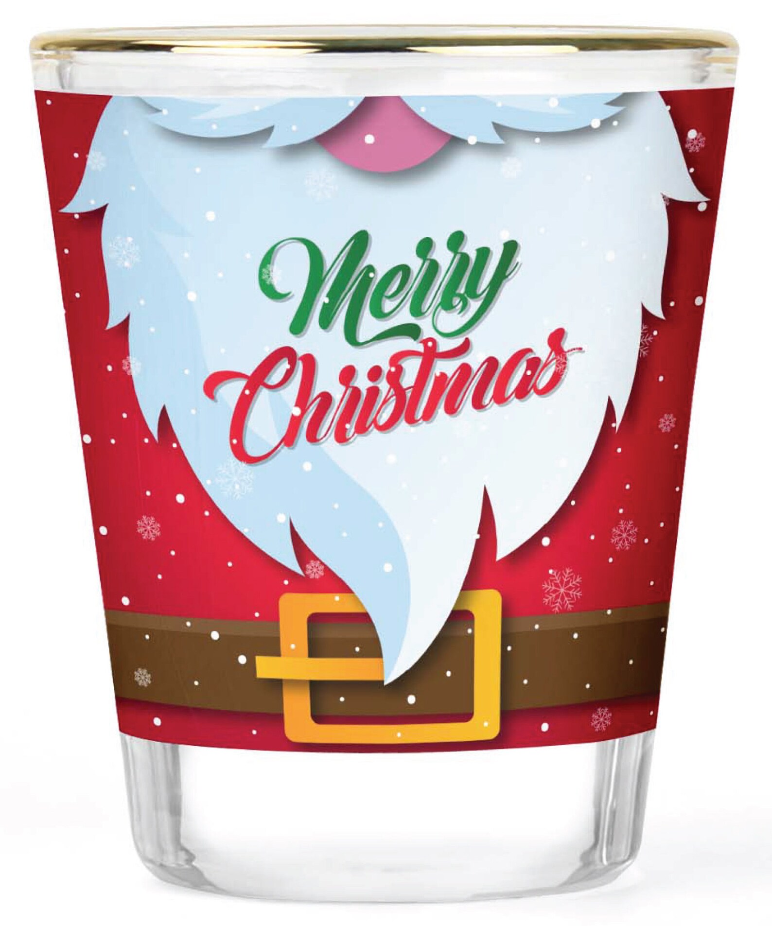 Merry Christmas Shot Glass Holiday Shot Glass Santa Claus | Etsy