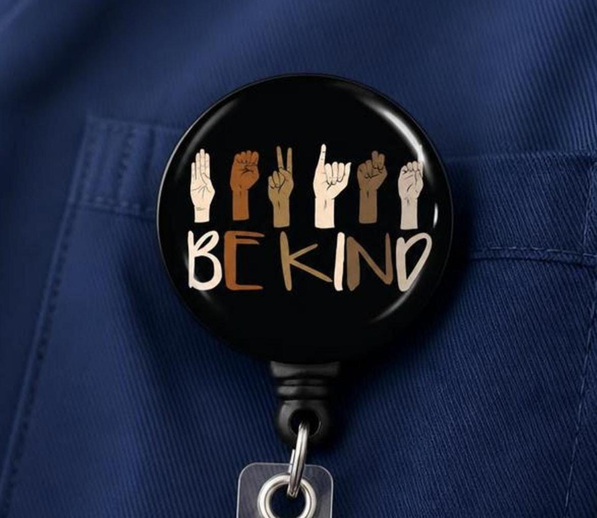 ASL Sign Language Badge Reel — ID Holder Gift for Healthcare ...