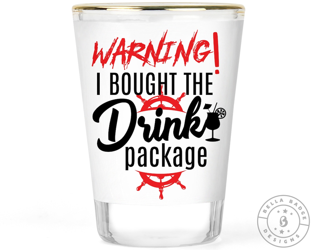 Cruise Ship Shot Glass Drink Package Favors Funny Cruise Shot Glasses