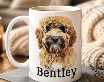 Custom Dog Mug, Custom Pet Portrait Mug, Personalized Dog Mug, Pet Photo Coffee Mug, Dog Mom Gift, Custom Cat Mug, Pet Memorial Gift