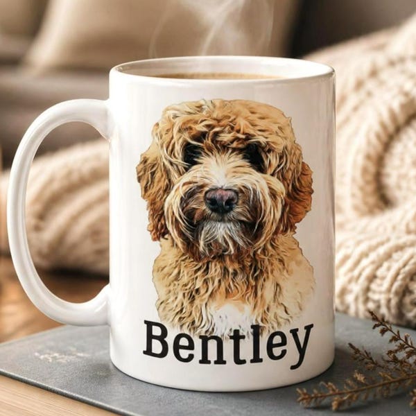 Custom Dog Mug, Custom Cat Mug, Personalized Cat Mug, Custom Pet Mug, Furry Art, Dog Remembrance Gift, Customizable Mug