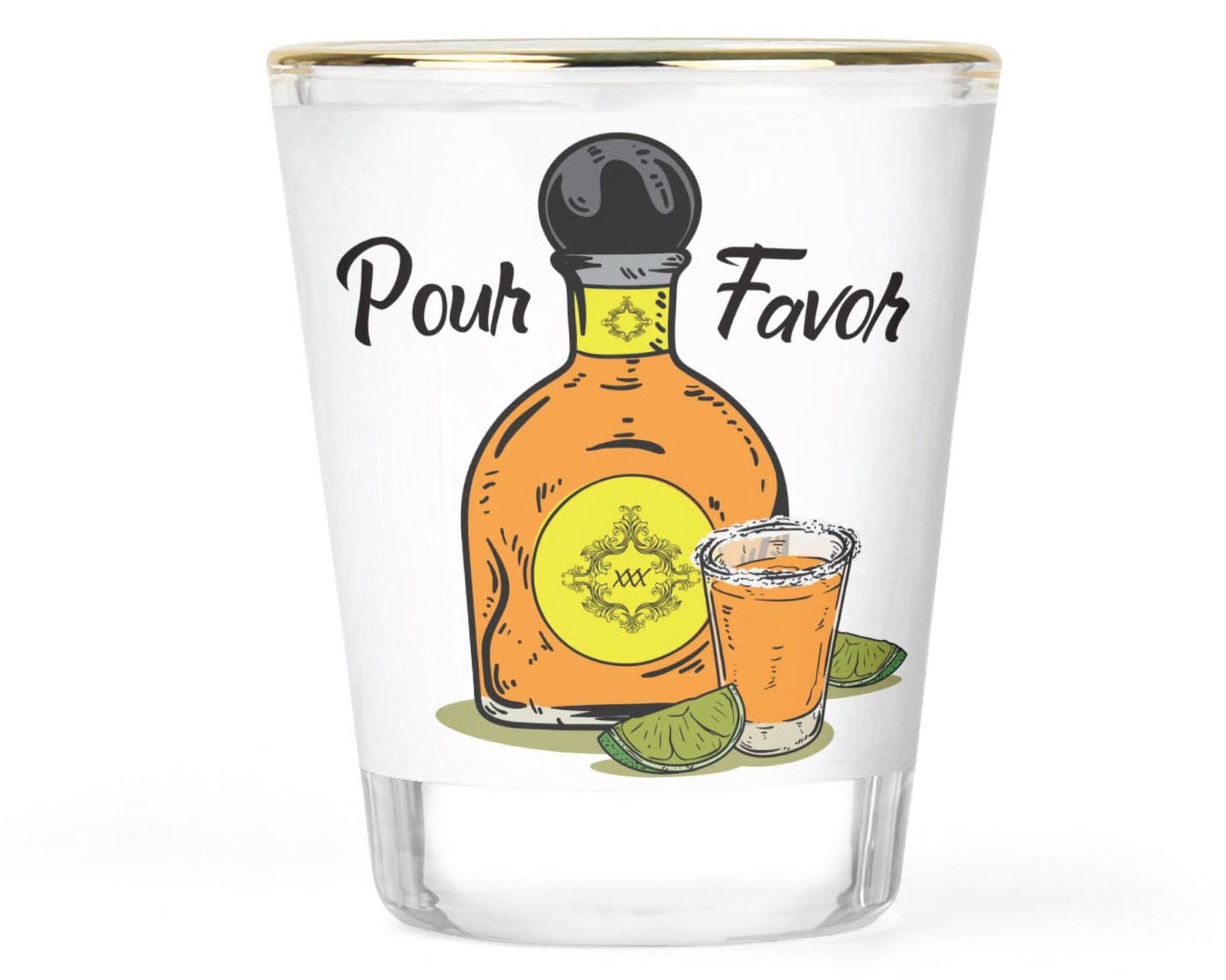 Pour Favor Shot Glass Funny Shot Glass Tequila Shot Glass Etsy