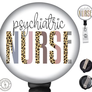Mental Health Badge Reel, Nursing Badge Reel, Psych Nurse, Rehab