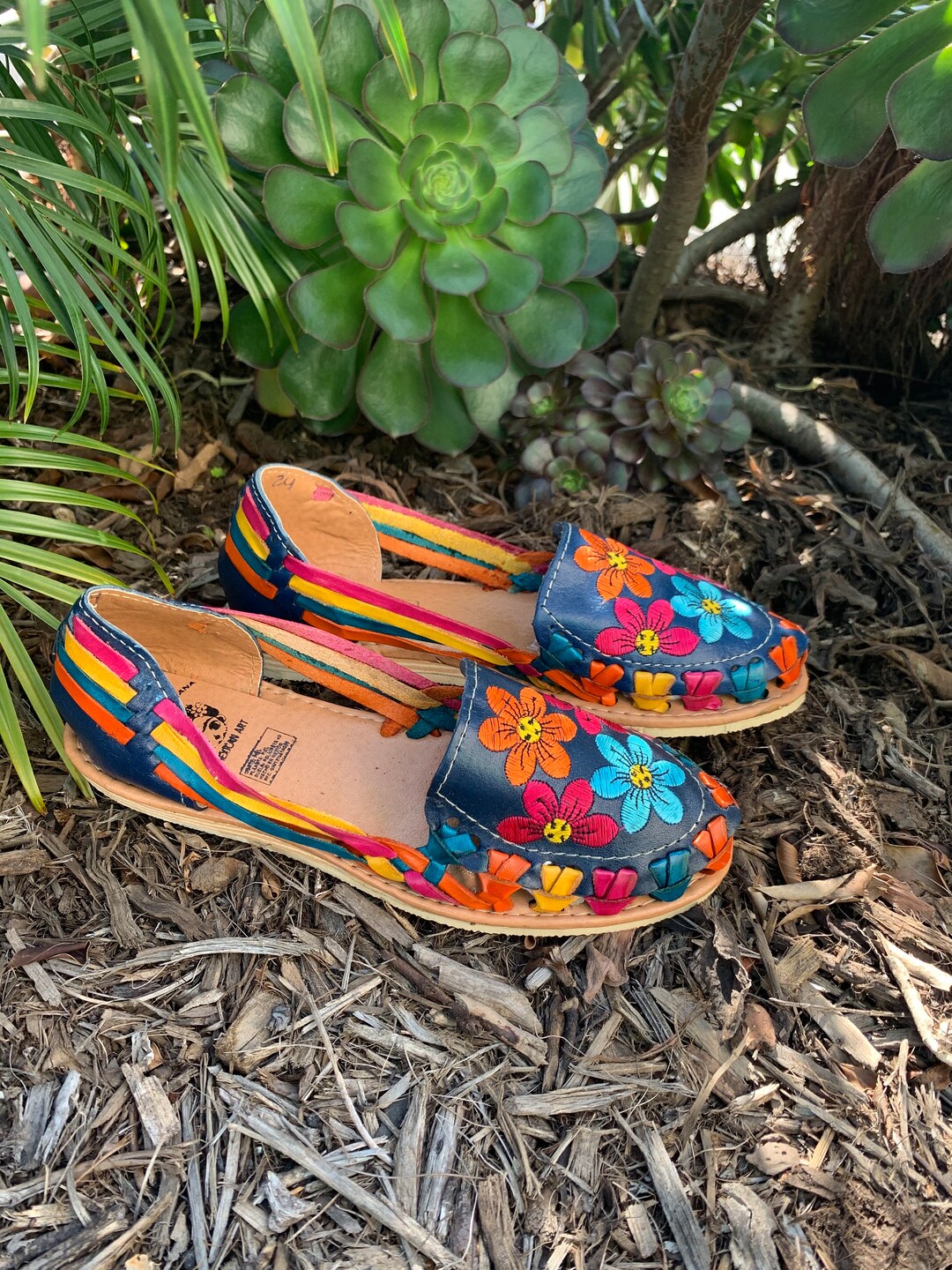 multicolor huarache sandals