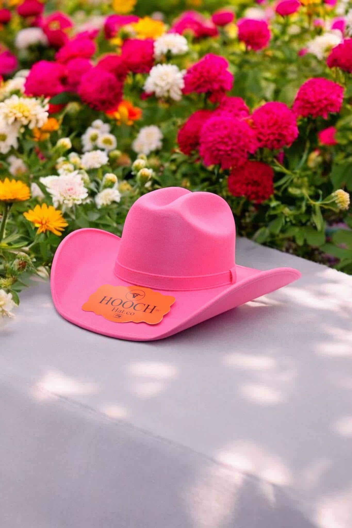 Pink Suede Like Hat With Colorful Beaded Band Wide Rim Made In Mexico Medium Girls Western Cowboy Suede Hat - Americana – Camelia Mexican  main image 2