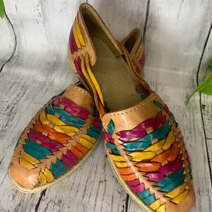 Huarache Sandals - Mexican Style - Colorful leather - Handmade