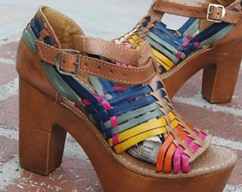 Platform heel shoe