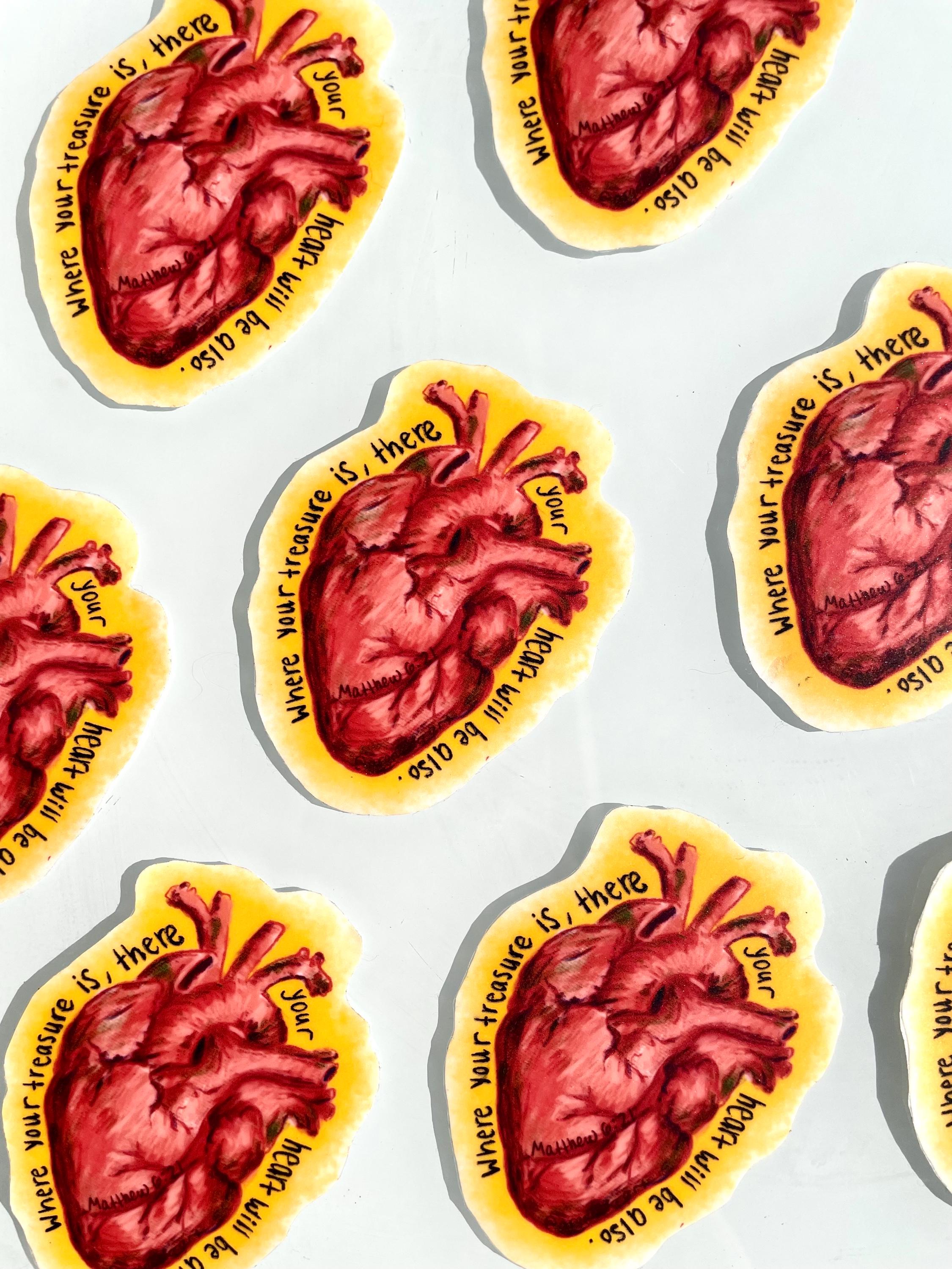 Anatomical Heart Sticker - Etsy