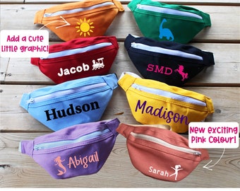 Children's Fanny Pack, Custom Waist Bag, Hip Sack, Shoulder Bag, Personalized Gift For Kids, Mask Holder, Kids Toy Bag, Joey Pouch