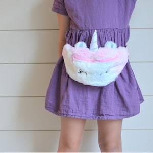 Sac banane peluche licorne, sac banane pour enfant, sac banane, sac banane, sac à bandoulière, cadeau pour enfant, porte-masque, sac à jouets pour enfant, pochette Joey