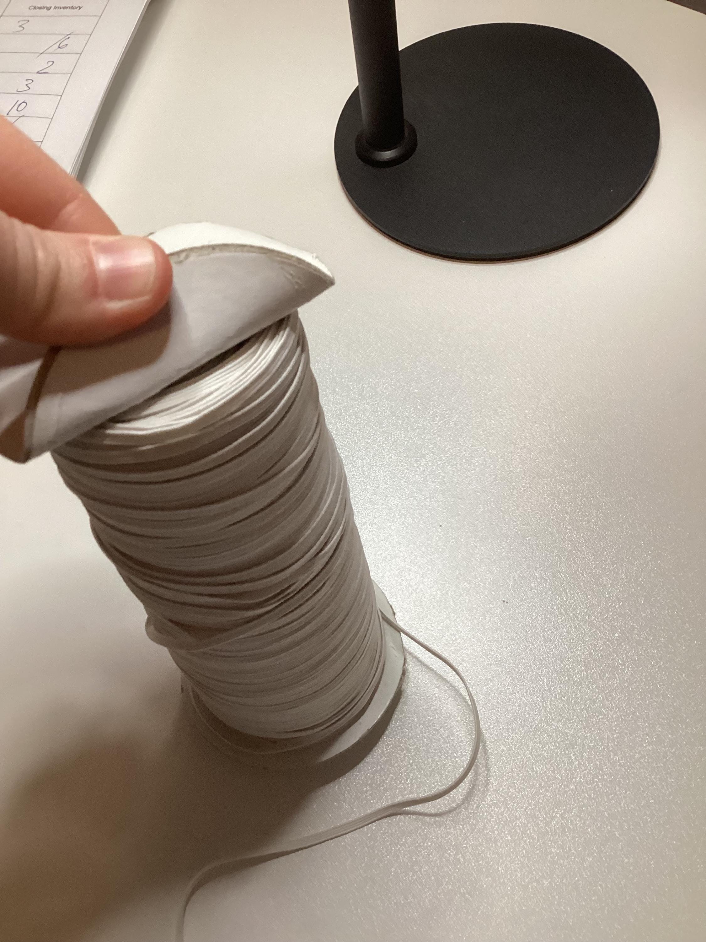 3mm 1/8in Flat Elastic Band, White Elastic for Sewing, Clothing, Hair ...