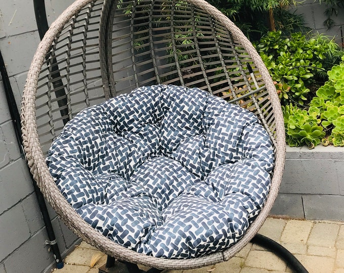 Doppel hängende Ei Swing Stuhl in weiß und blau | Etsy