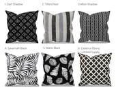 Black Outdoor Pillow Covers - Black Outdoor Cushions - Black Patio Pillow - Black Patio Cushion - Black Patio Decor - Black Outdoor Fabrics