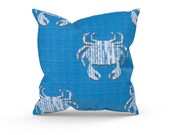 Blue Outdoor Pillow Cover, Outdoor Decor, Blue Patio Pillows, Blue Patio Cushions, Premier Prints Avalon Admiral Luxe, Zipper Pillow