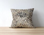 Brown Outdoor Pillow Covers - Black Outdoor Pillow Covers - Outdoor Cushions - Patio Pillows - Bryant Fabrics - Corinthian Driftwood