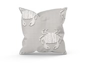 Gray Outdoor Pillow Cover, Gray Outdoor Decor, Gray Patio Pillow, Gray Patio Cushions, Premier Prints Avalon Sea Salt Luxe, Zipper Pillow