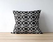 Black Outdoor Pillow Covers - Outdoor Cushions - Patio Decor - Geometric Patio Pillows - Outdoor Seating - Garden Decor - Catamaran Tile