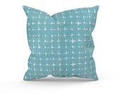 Aqua Outdoor Pillow Covers - Blue Patio Pillows - Blue Patio Cushions - Blue Outdoor Decor - Premier Prints Outdoor Neptune Aqua Luxe