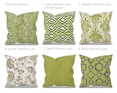 Green Outdoor Pillow Cover, Green Patio Pillow, Patio Cushion, Lime Green Outdoor Cushions, Lime Green Outdoor, Premier Prints Greenery