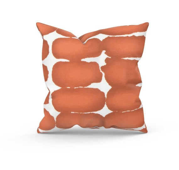 Orange Outdoor Pillow Covers Orange Pillow Shibori Pillow Etsy