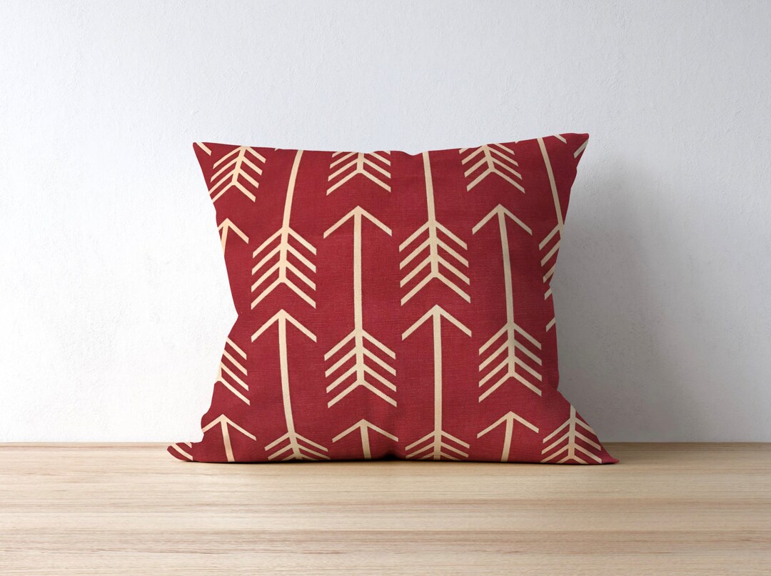 Red Arrow Pillow Cover for Boho Decor Farmhouse Decor Pillow Etsy
