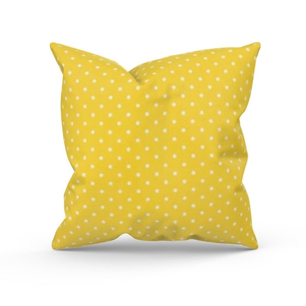 Yellow Outdoor Pillow Cover for Couch, Mini Dot Accent Pillow for Patio & Outdoor Decor, Front Porch Housewarming Gift for New Home