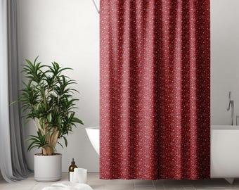 WOSHJIUK Tenda da doccia Tende da bagno Tessuto impermeabile,Fiore di foglie rosa vintage,Cortina Decor Bagno Fattoria