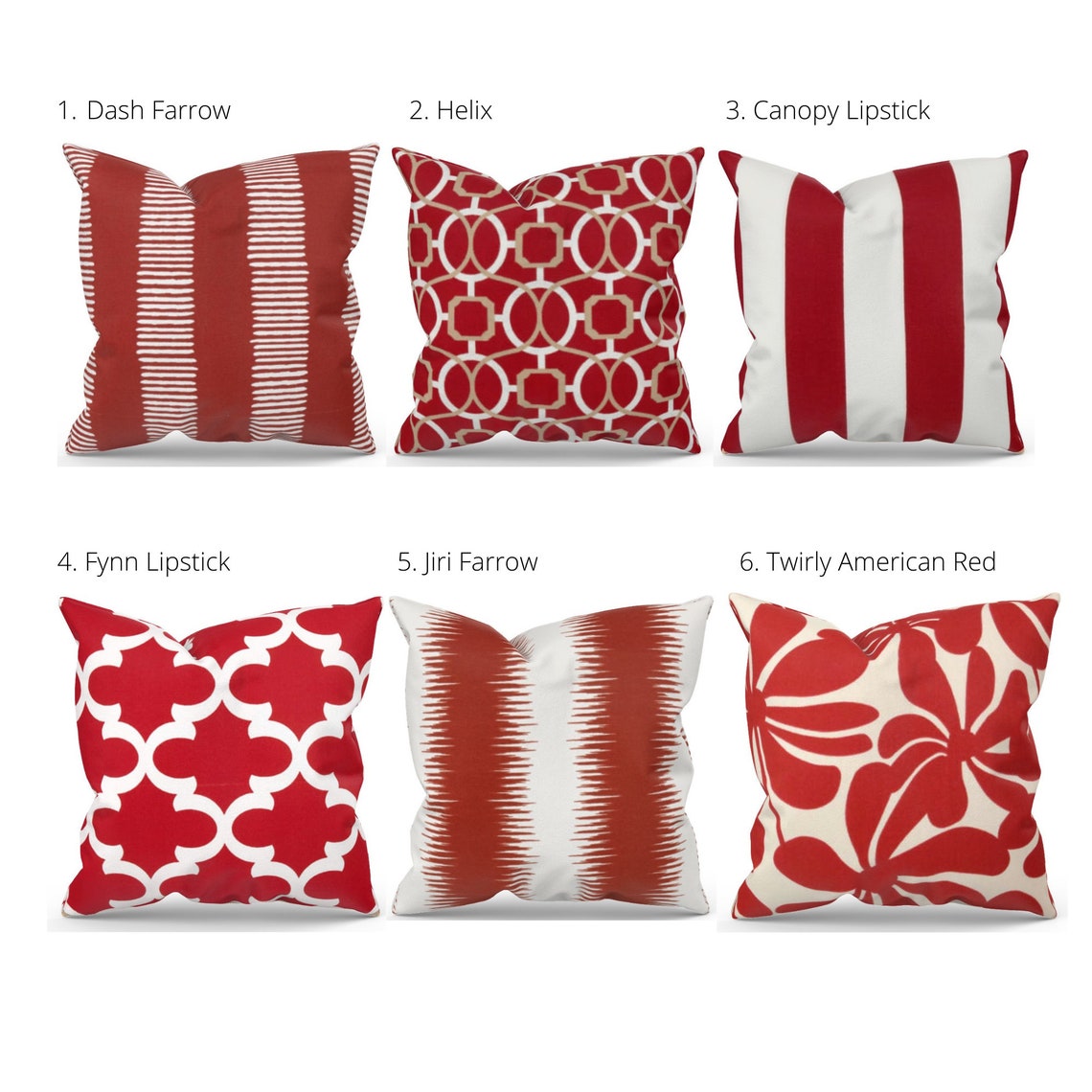 Red Outdoor Pillow Covers Patio Decor Patio Pillows Red Etsy