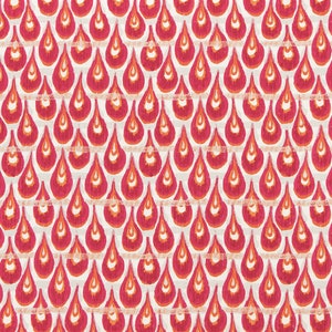 Hot Pink & Orange Abstract Drop Slub Cotton Girls Bedroom or Nursery Drapes, Kitchen Cafe Curtain or Bathroom Valance Window Treatments