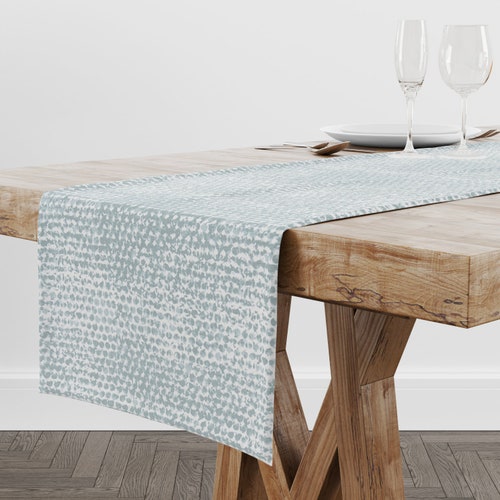 Blue Table Runner for Dining Table Blue Linens for Kitchen Etsy