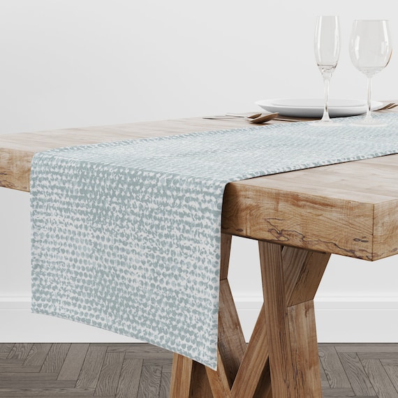Light Blue Table Runner Light Blue Table Decor Light Blue Etsy