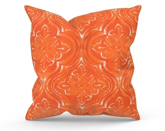 Orange Outdoor Pillow Cover for Outdoor Living Area Couch, Accent Pillow for Patio Decor, Throw Pillow for Deck Decor or Front Porch